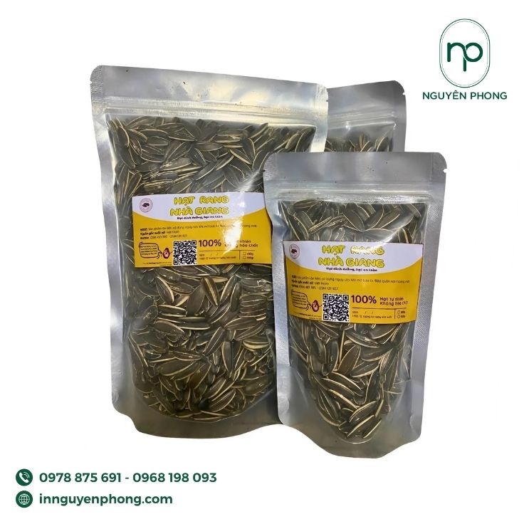 Mẫu tem dán hạt hướng dương thương hiệu